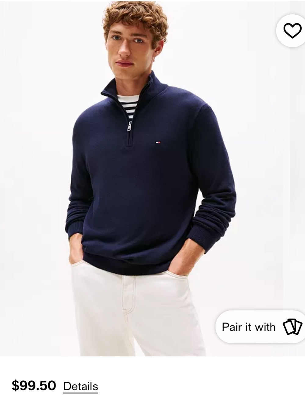 Tommy Hilfiger Men’s Essential Quarter-Zip Knit Sweater